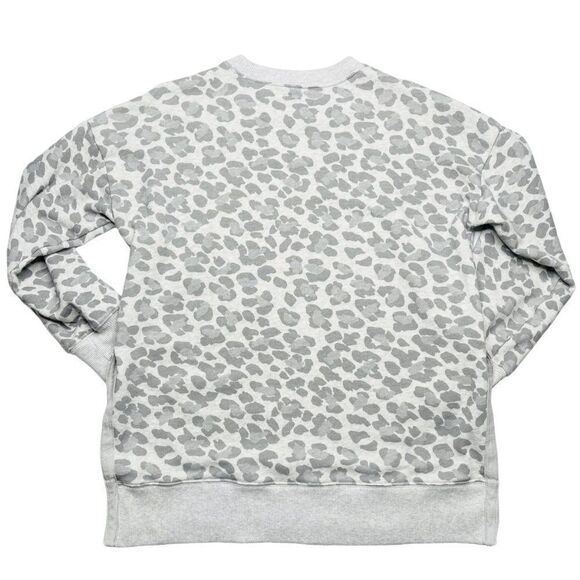 AERIE Gray Leopard Oversized Sweatshirt  - Picture 6 of 7